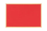 Bi-Office Earth-It Executive Red Felt Noticeboard Oak Wood Frame 1200x900mm - FB1446239 DD